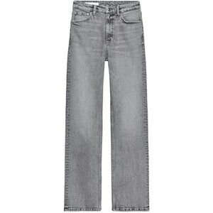 Zara TRF High Waist Straight Leg Gray Jeans